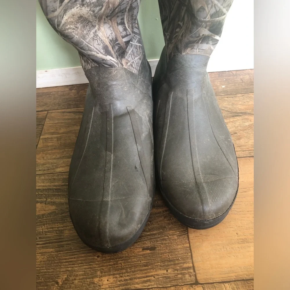 Game Winner Mens Rubber Boots Size 11 Scent Free 400 G Dura Heat Camo Brown